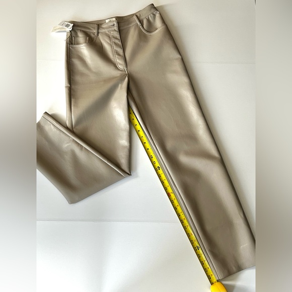 🌷NWT Vegan Leather Wilfred Light Taupe/Tan Pants. Size: 8 - Picture 6 of 16